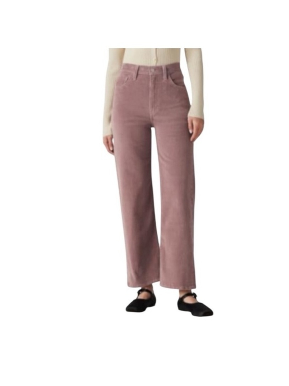 Levi’s Ribcage Straight Ankle Corduroy Pants Rose Taupe Mauve Size 25